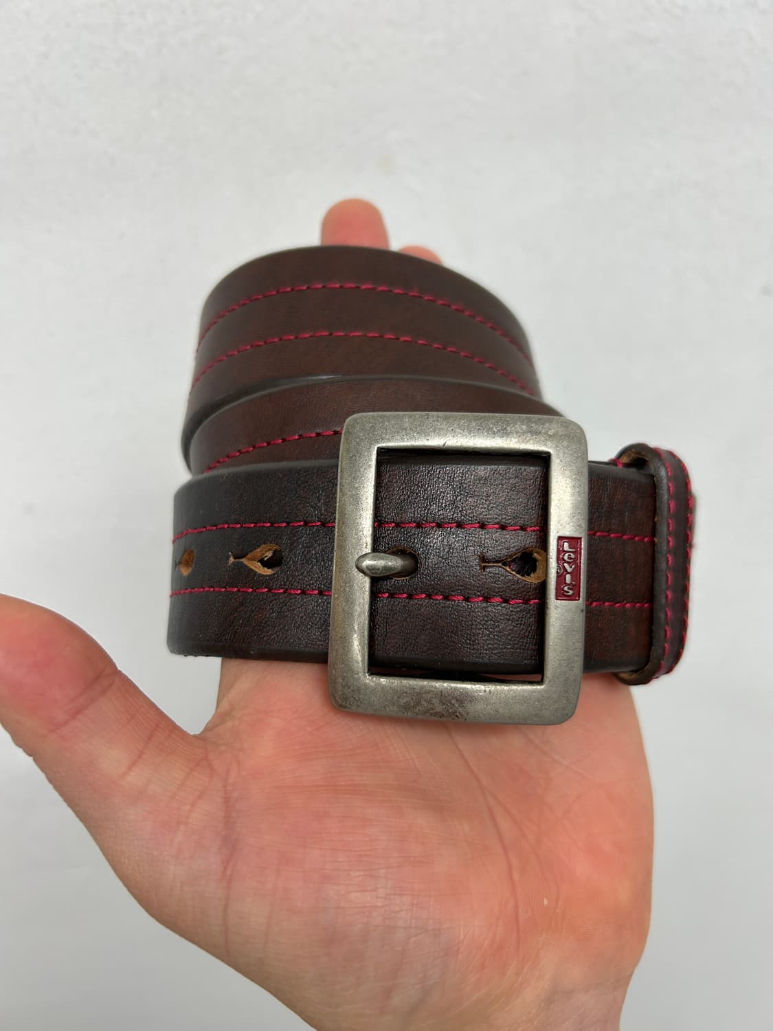 리바이스 브라운 레더 벨트 상품이미지2