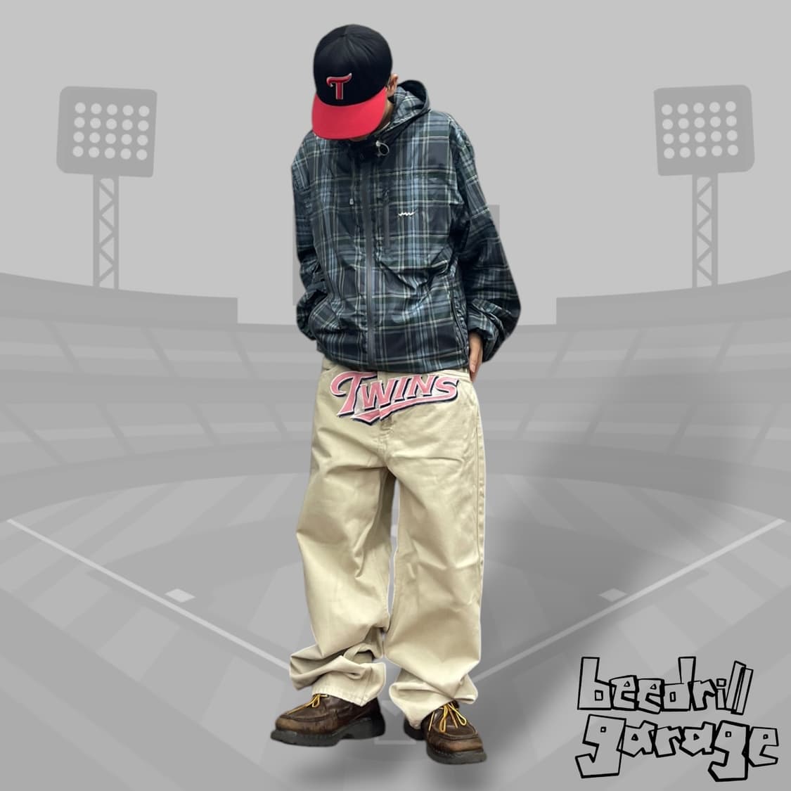 스튜디오니콜슨 엘지 트윈스 커스텀 데님팬츠 상품이미지1