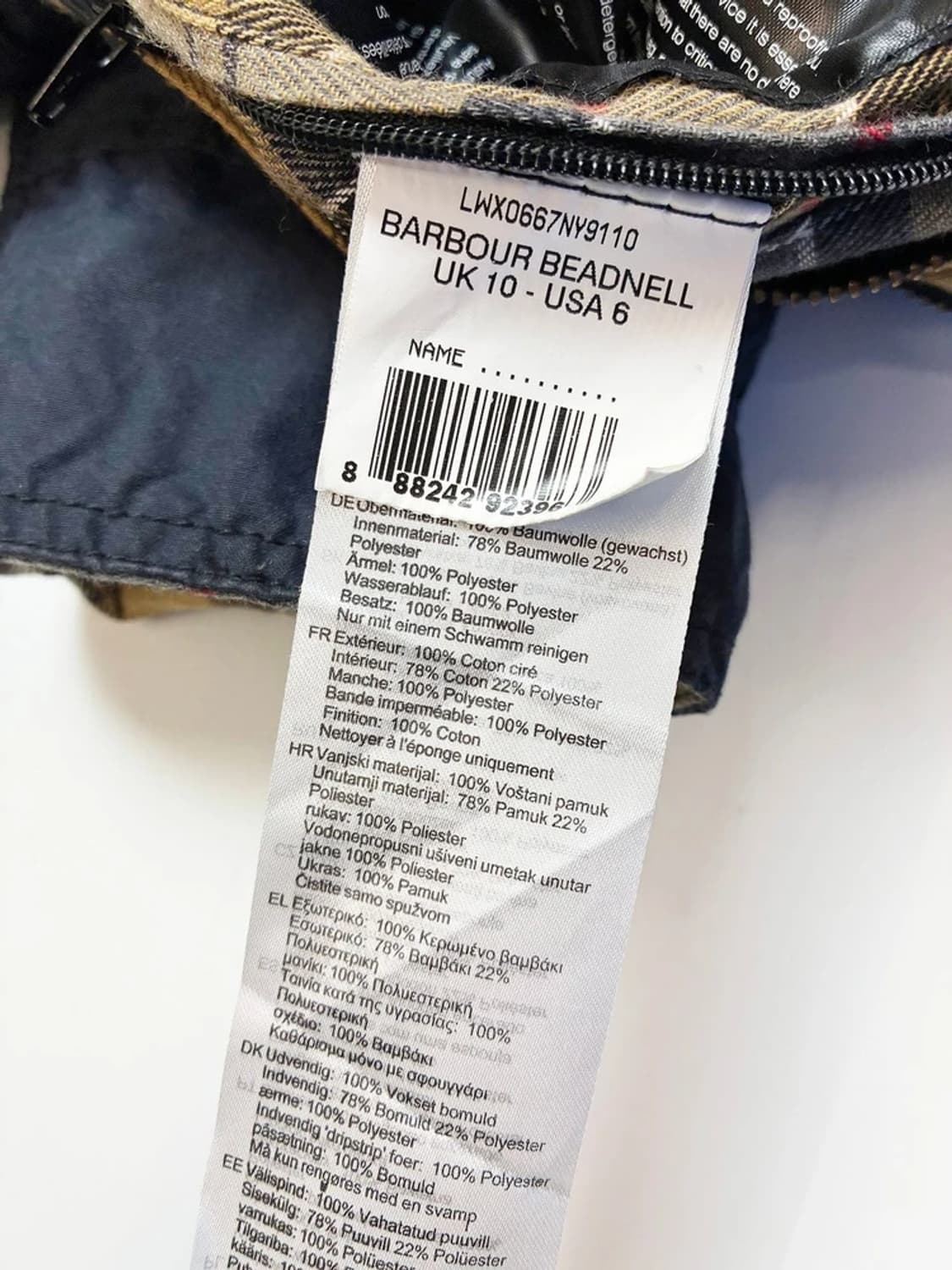 바버 Barbour 라이트웨이트 비드넬 자켓 PN5656 상품이미지8