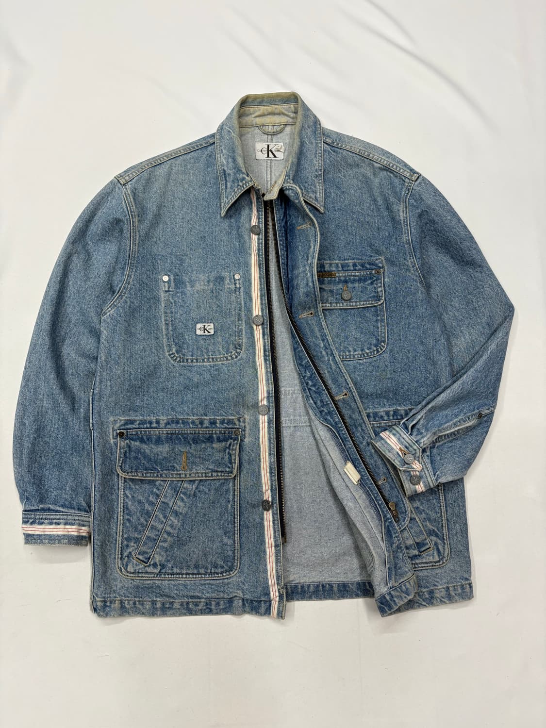 90s CK 캘빈클라인 데님 트러커 워크자켓 상품이미지1