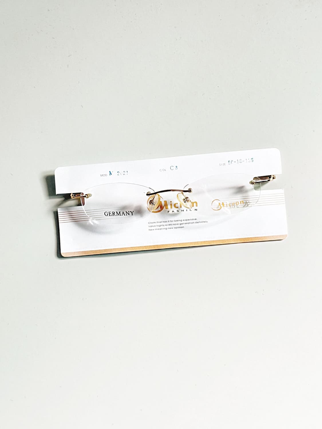 독일제 MICRON 무테 스퀘어 프레임 빈티지 안경 상품이미지2