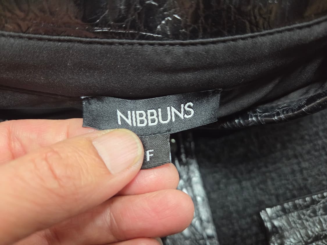 니쁜스(NIBBUNS) 벨벳트위드 레더배색 원피스 55-66 새상품 상품이미지10