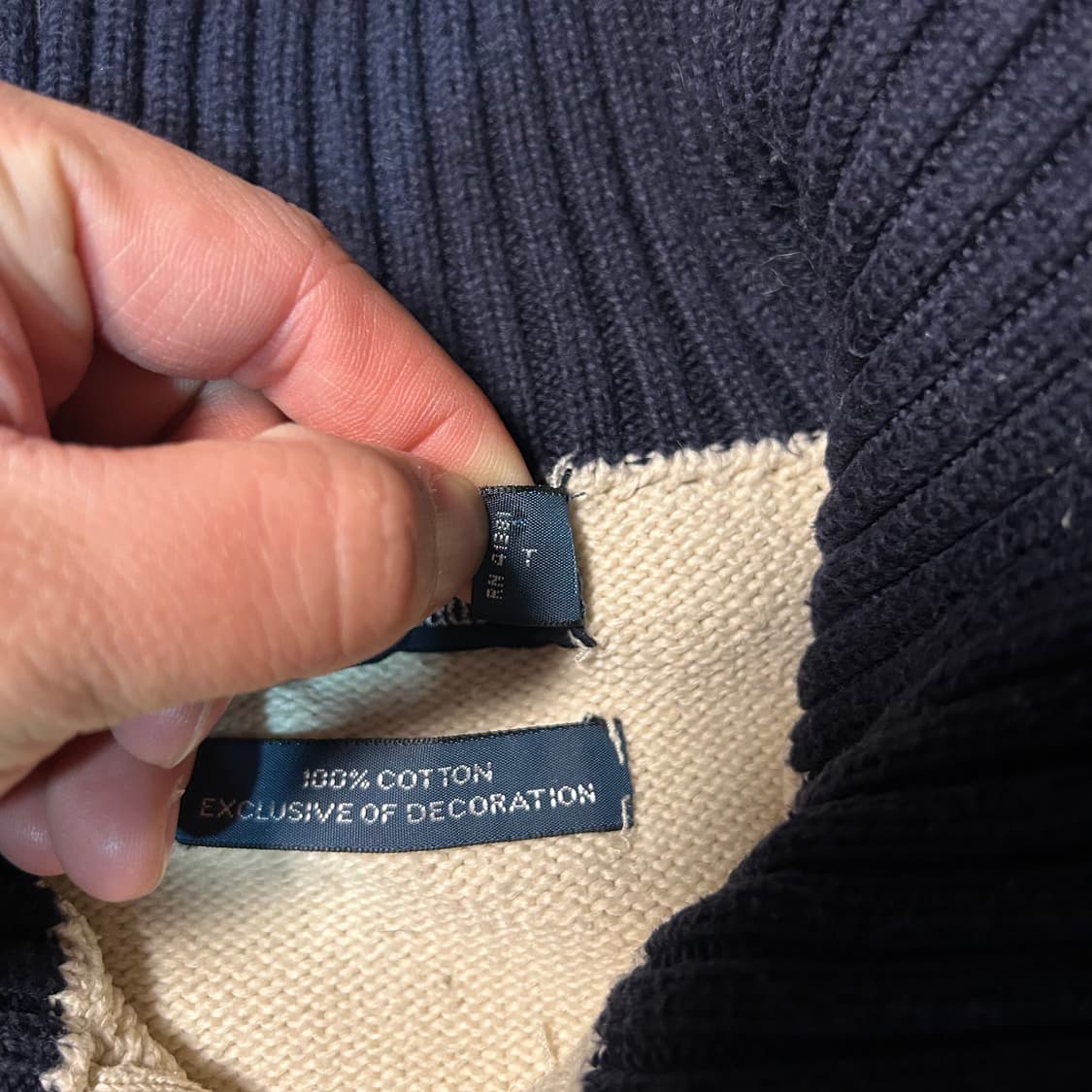 [L] 폴로 랄프로렌 사이드 라인 하프집업 니트 상품이미지6