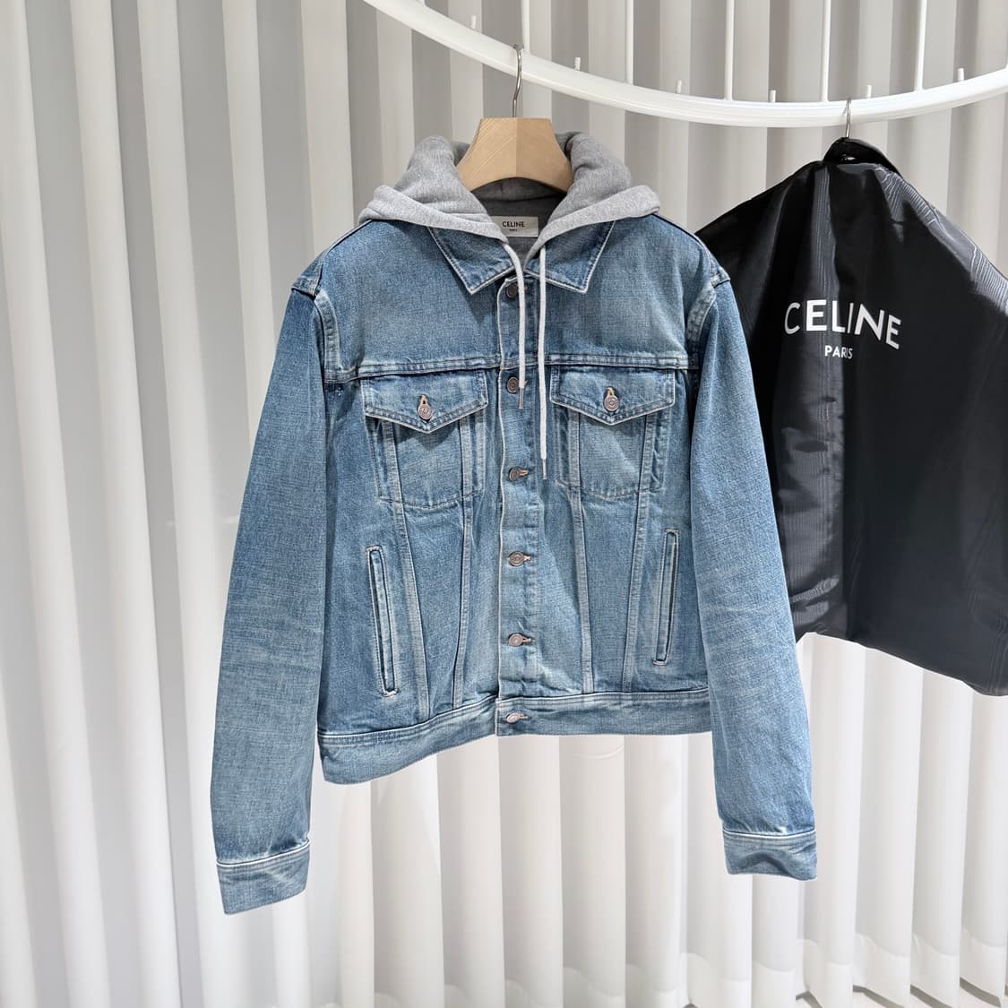 (A+/M) / 셀린느 백로고 후드 데님 청자켓 상품이미지3
