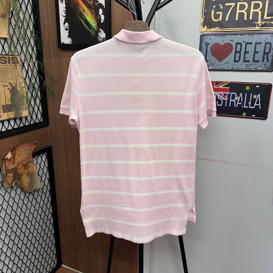 Polo, Baby Pink Stripe Polo Shirt 상품이미지2