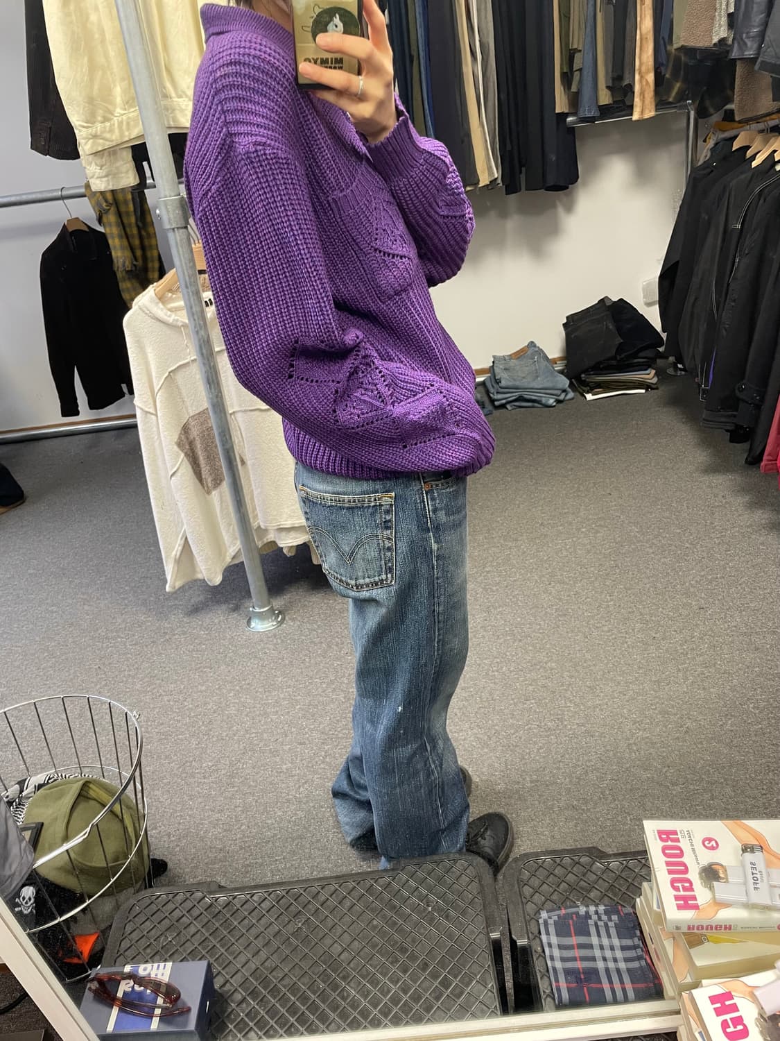 Purple jip-up knit 상품이미지5