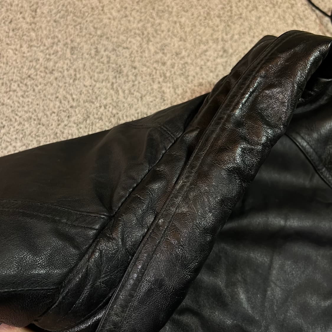 Vintage 빈티지 양가죽 봄버 자켓 상품이미지6