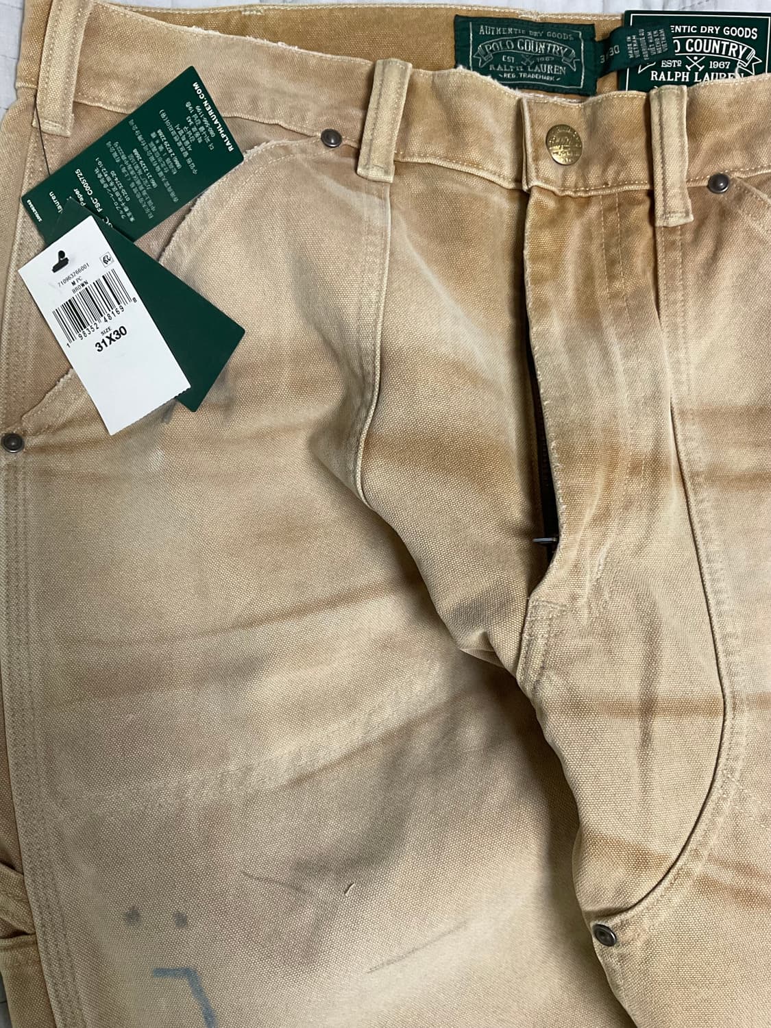 폴로 랄프로렌 덩거리핏 캔버스 카펜터 펜츠 31x30 상품이미지4