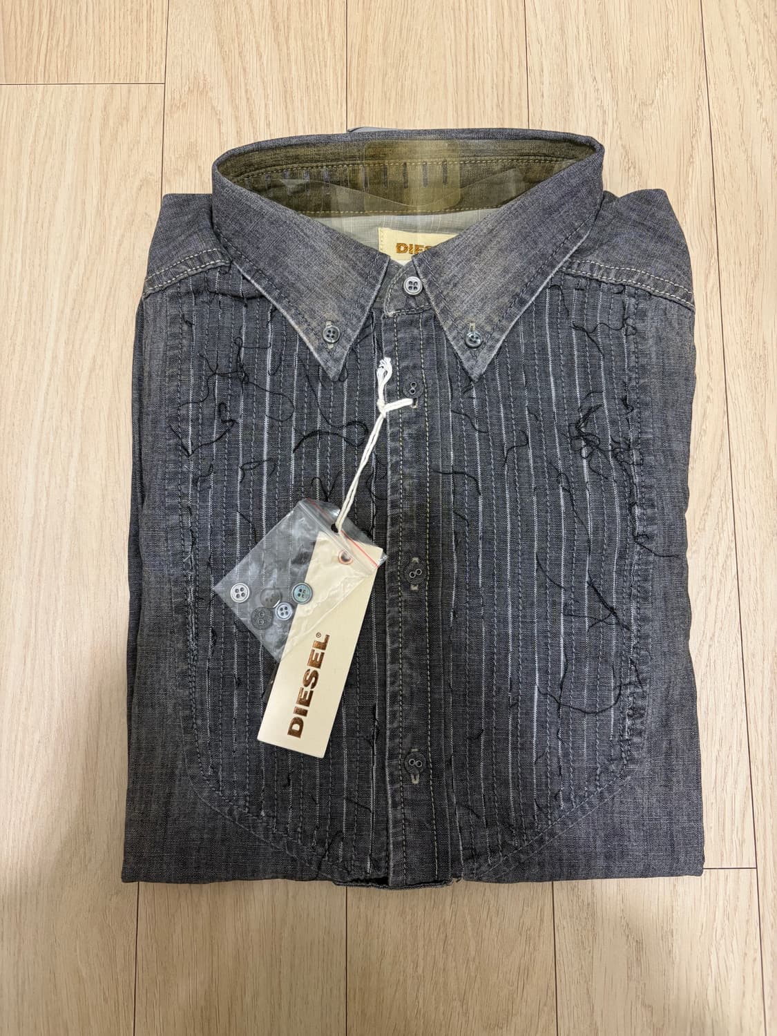 디젤 그런지코어 새상품 흑청셔츠 L 상품이미지2