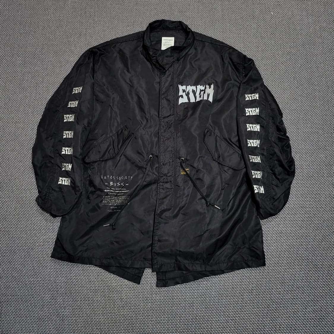 (L ) 스티그마 스파크 오버사이즈 코트 재킷 블랙 (XL) 상품이미지2