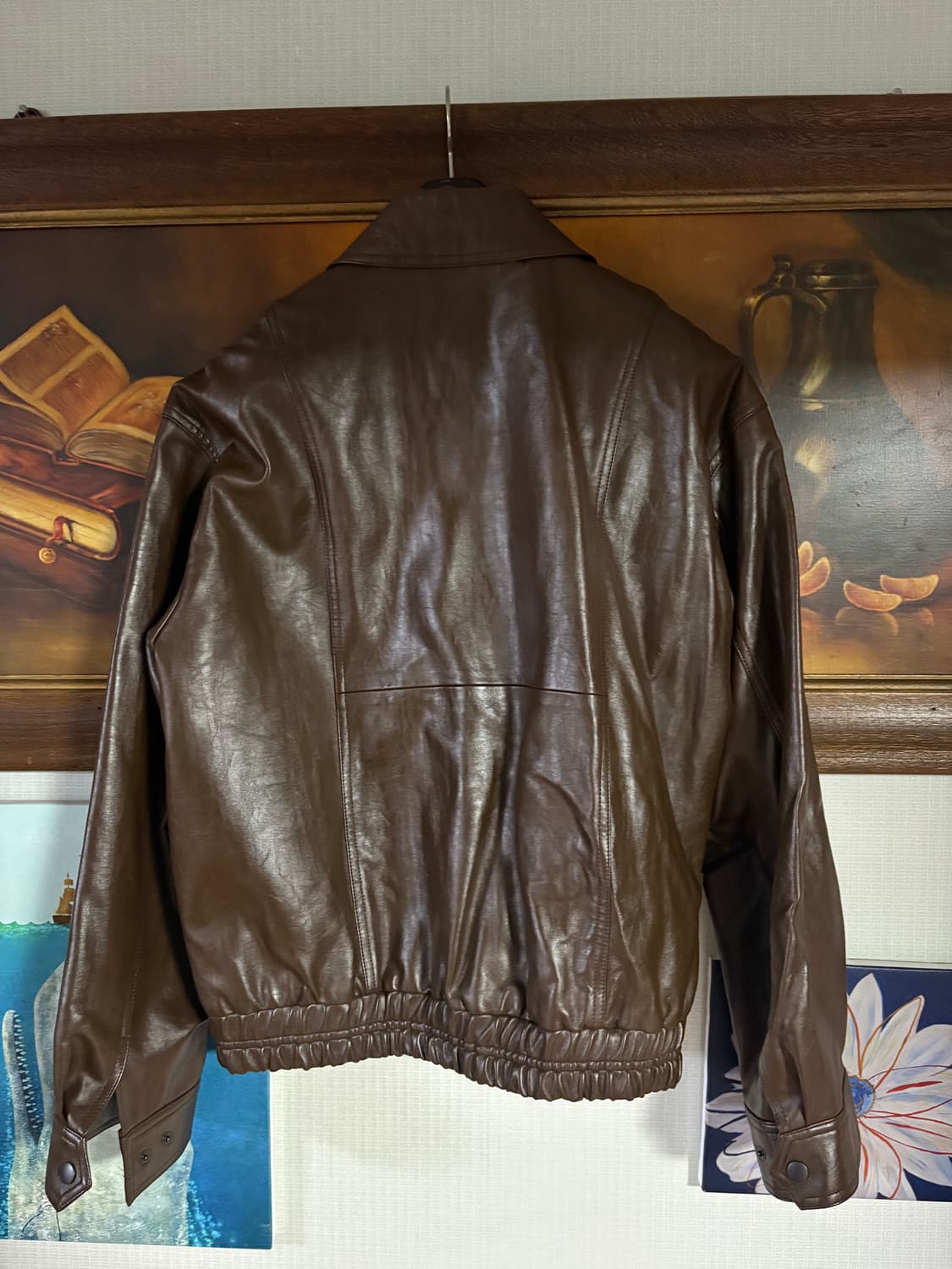 로파이 비건레더자켓 브라운 상품이미지3