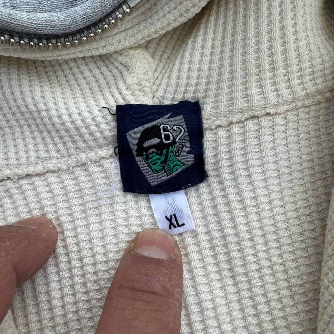 [XL] 00s Bape 베이프 Two-Face 써멀 후드집업 상품이미지9