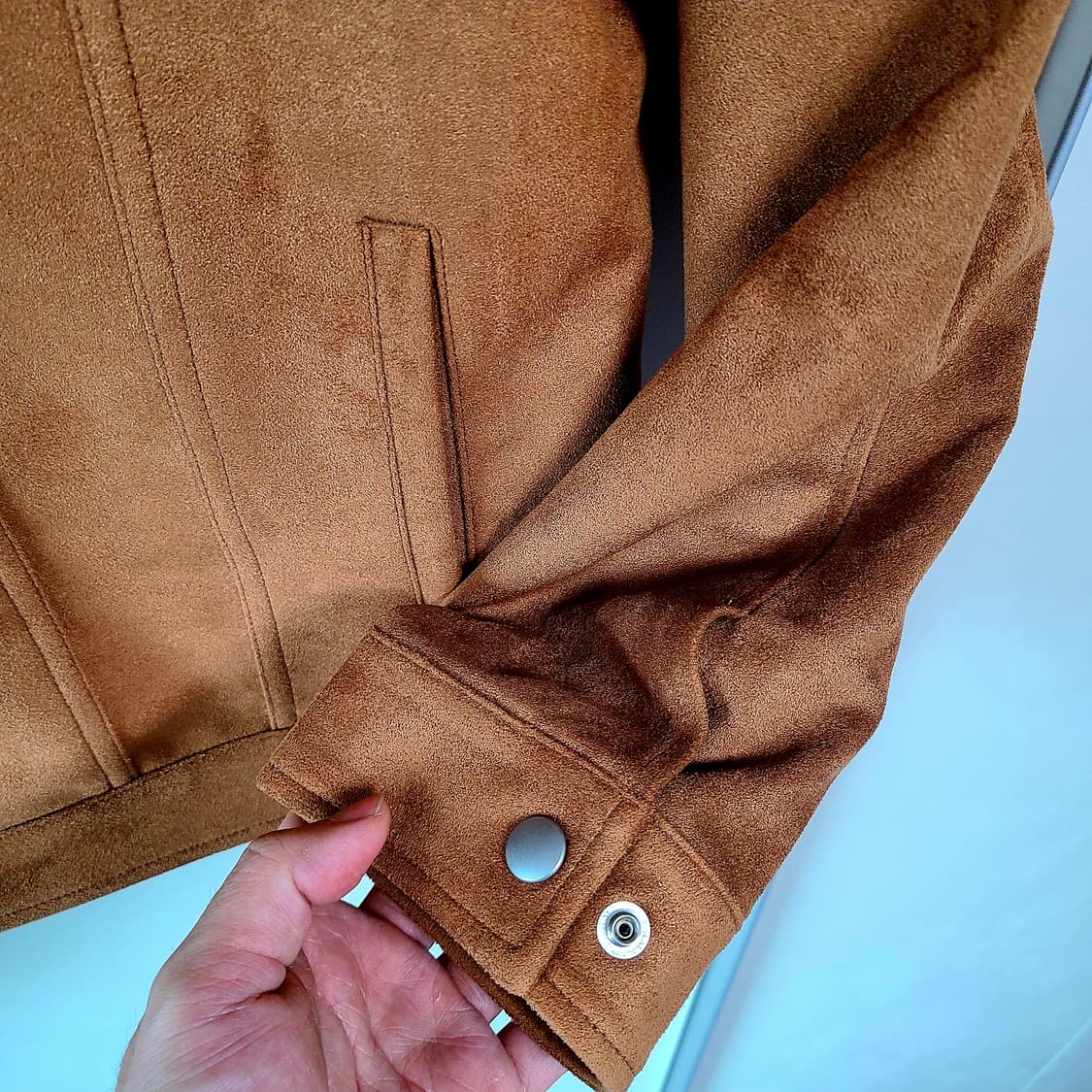 로파이 스웨이드 트러커 자켓 브라운 상품이미지6