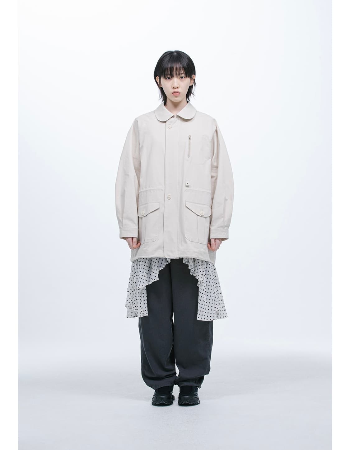오헤시오 트렌치코트 점퍼 trench collar jumper 상품이미지3