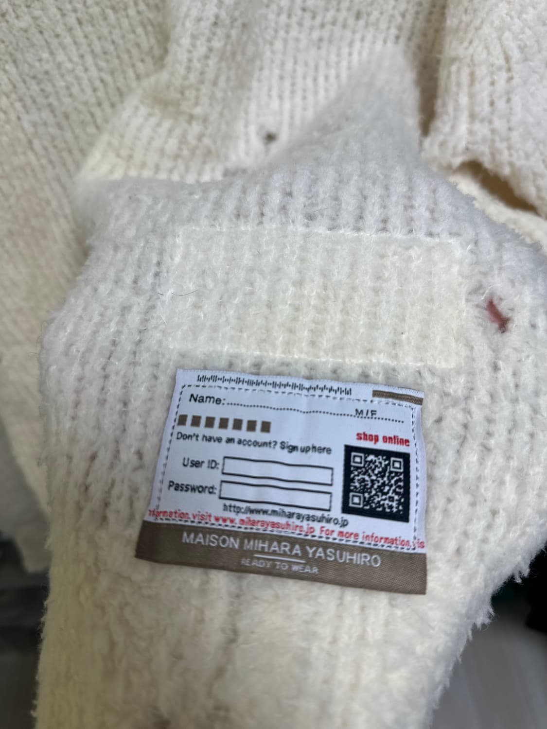 미하라야스히로 펀칭데미지니트 46사이즈 1회착 상품이미지5