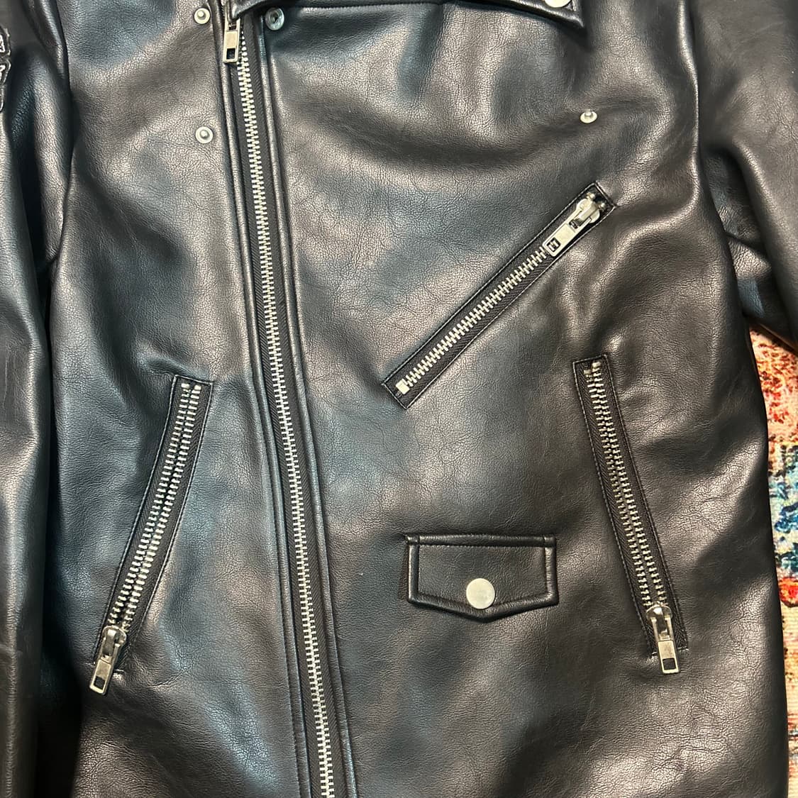 [M] 라드 뮤지션 견장 레더 자켓(샘플판) 상품이미지4