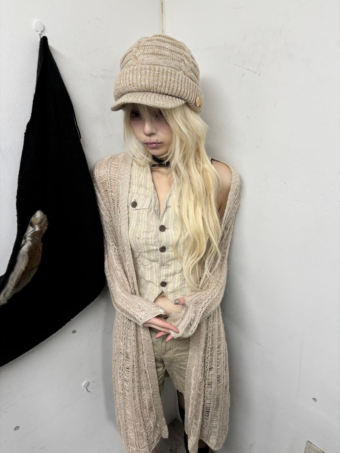 vintage Stripe Crop Vest 상품이미지8
