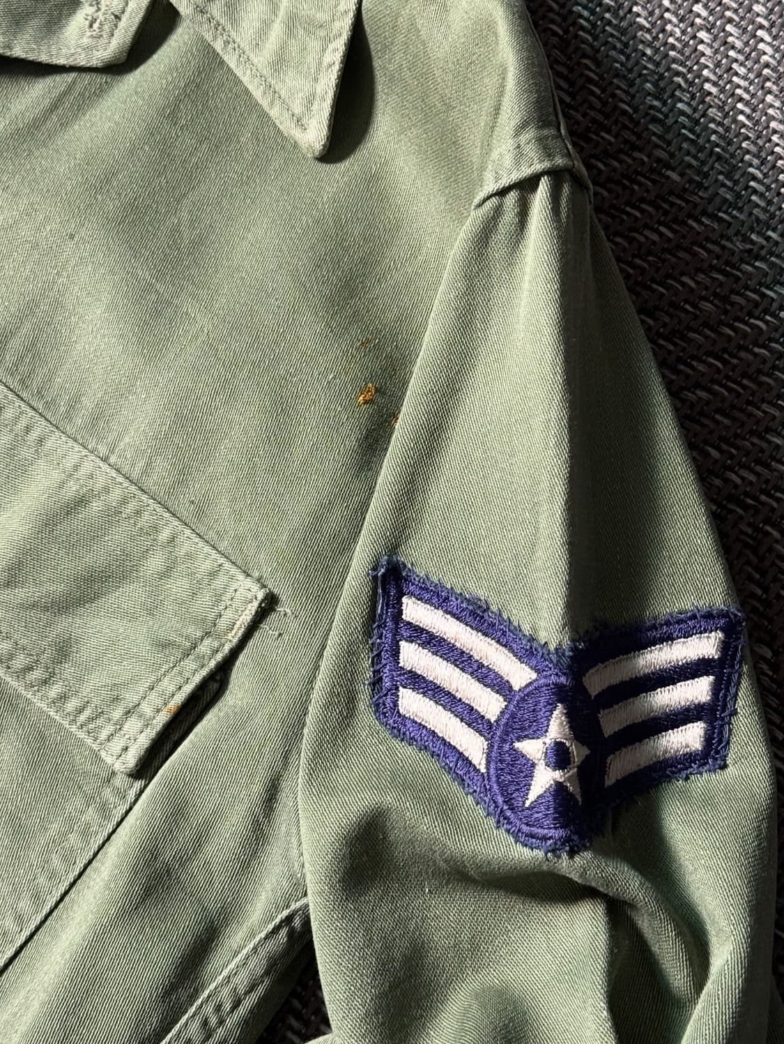 60s 미군 USAF OG-107 유틸리티 밀리터리 셔츠 (100) 상품이미지4