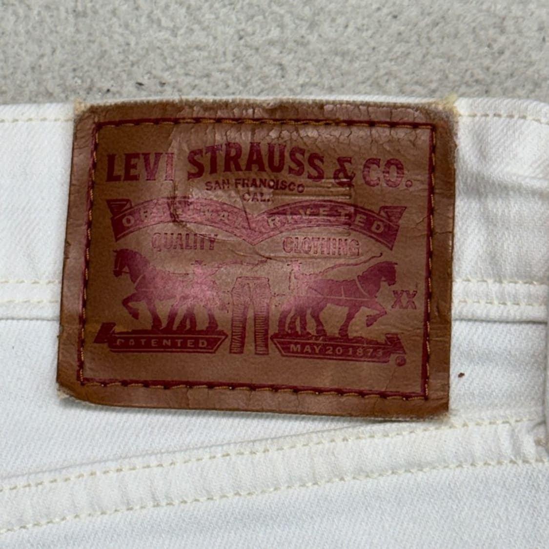 LEVI STRAUSS & CO 화이트 데님 팬츠 W28 상품이미지8