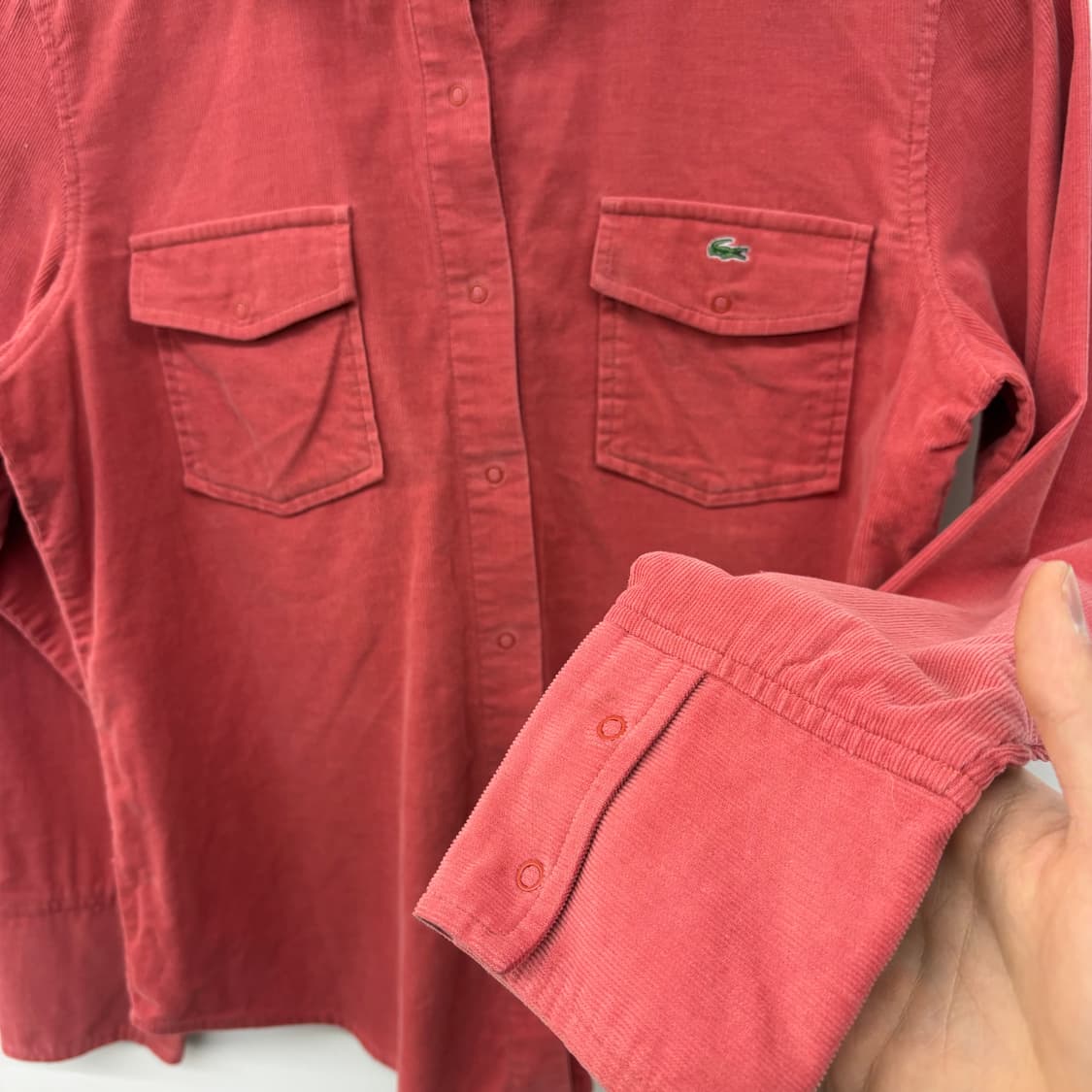 라코스테 코듀로이 셔츠 여/XS 상품이미지3