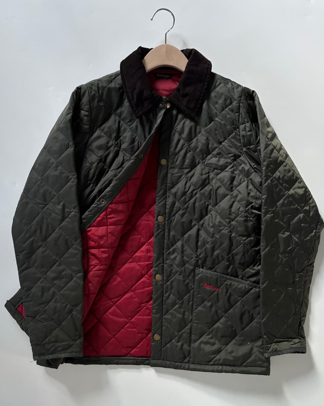 Barbour 바버 리데스데일 카키컬러 퀄팅 자켓 상품이미지7
