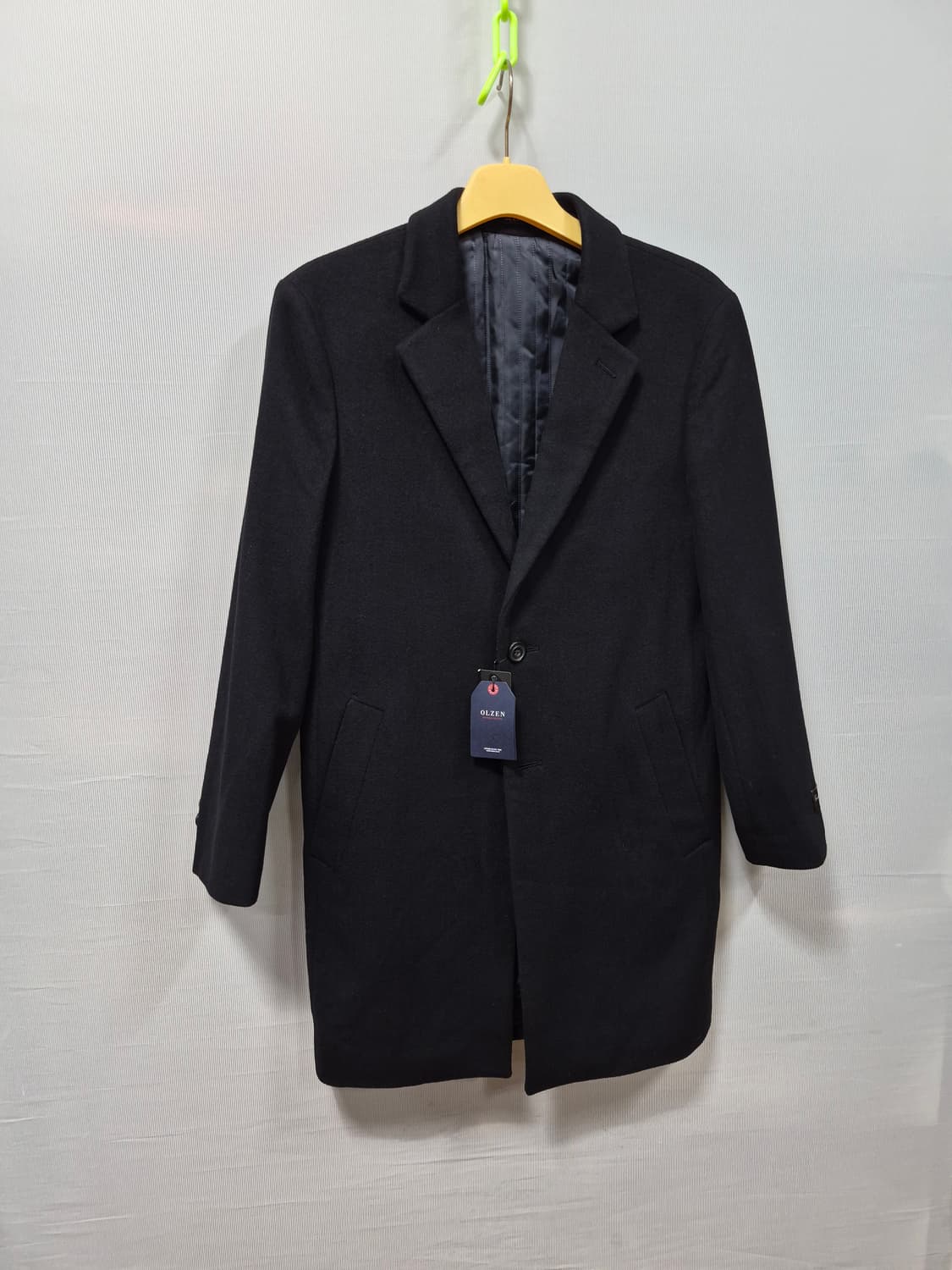 새상품 OLZEN 남성 블랙 반 코트 95 상품이미지1