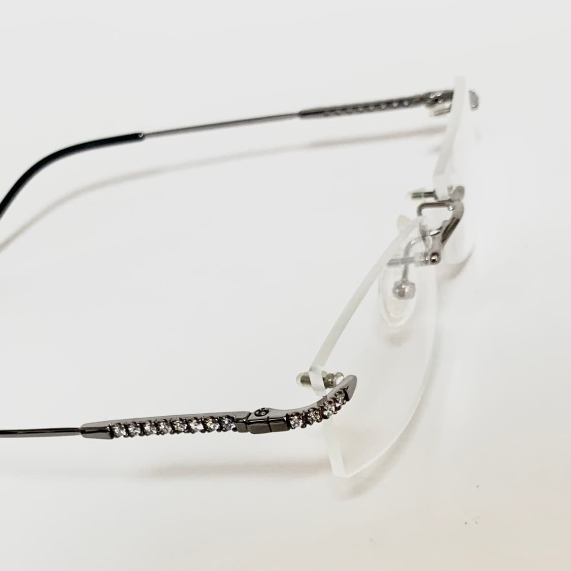 949 데드스탁 빈티지안경 무테 큐빅 포인트 y2k 초경량 픽키 상품이미지7