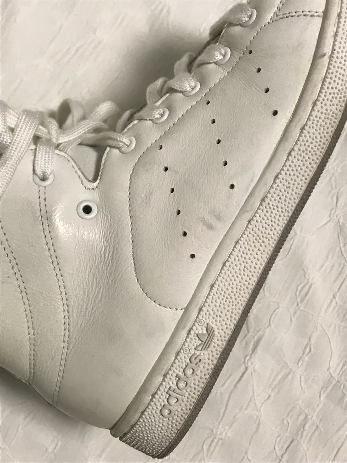 택포•아디다스 스탠스미스 트레포일 파이어버드 하이탑 스니커즈 230 상품이미지10