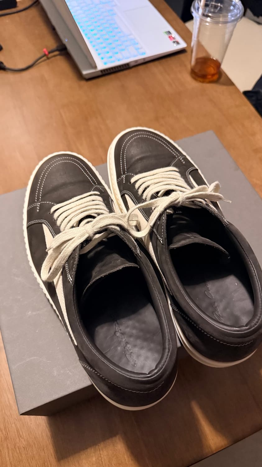 릭오웬스 반스 레더 스니커즈 더스트 밀크 43 상품이미지4