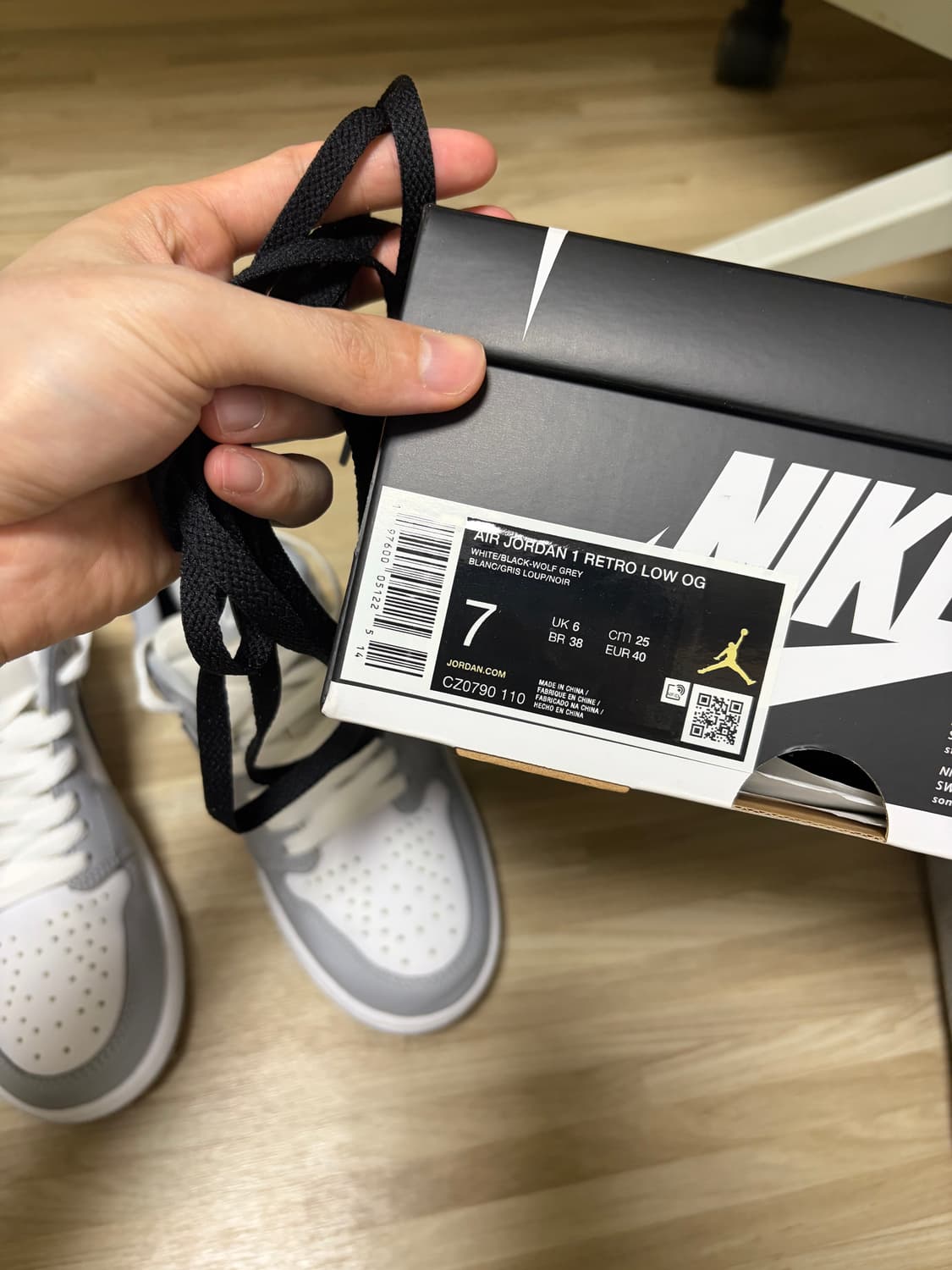 조던 1 로우 og 울프그레이 250 상품이미지3