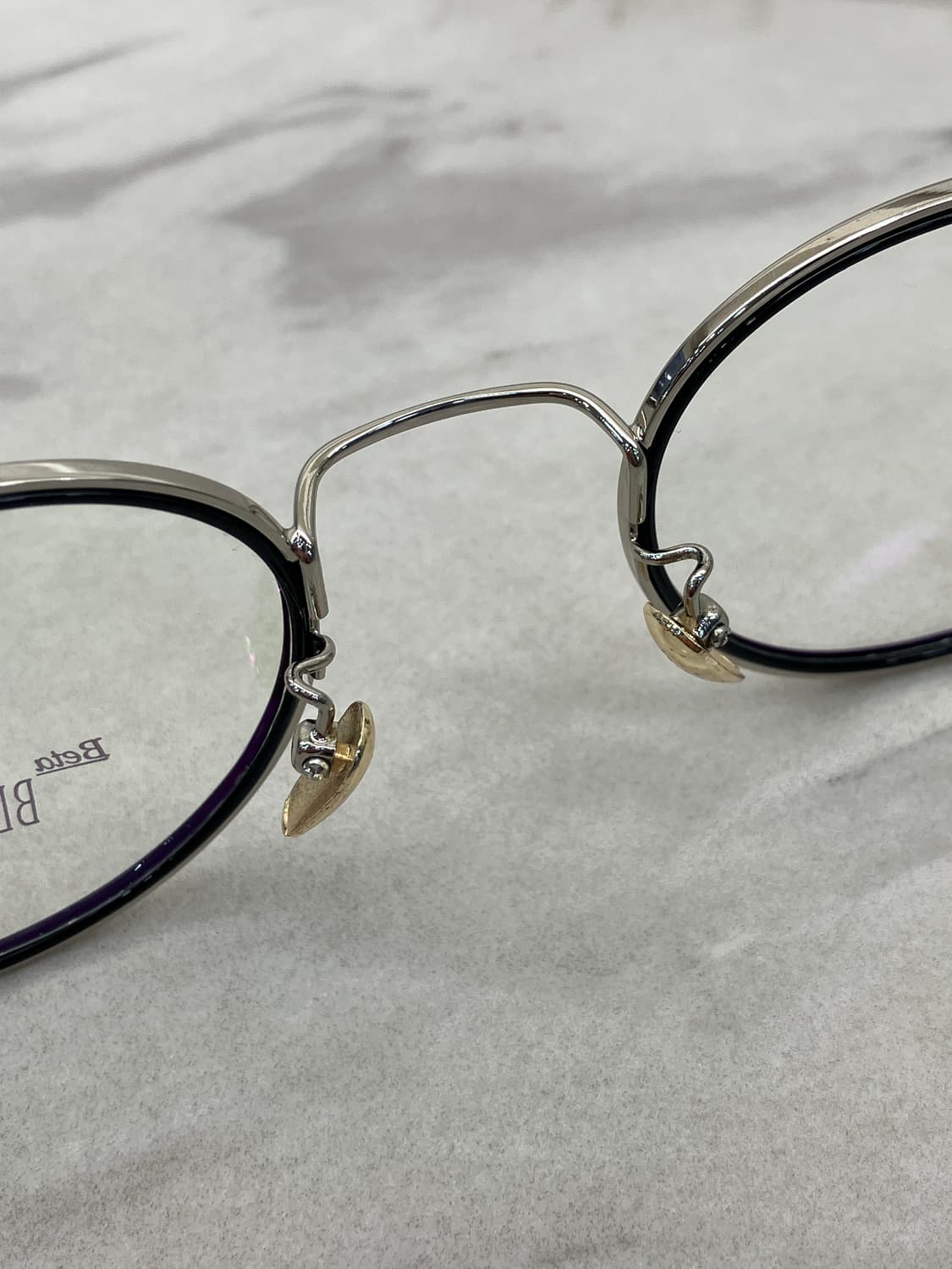 블루엔젤 Blueangel 실버 블랙 솔텍스 라운드 메탈테 안경 상품이미지4