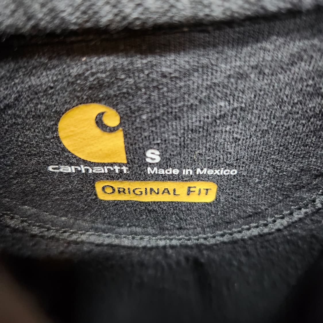 칼하트 로고/사이드레터링 후드티 S(L) 상품이미지4