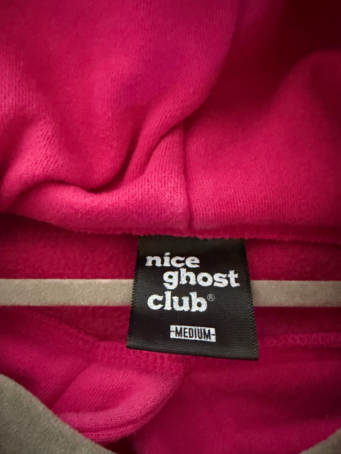 나이스고스트클럽 핑크 후드티 상품이미지2