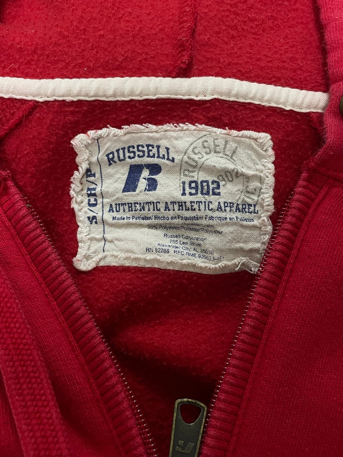 Russell Athletic 러셀 애슬레틱 후드집업 레드 상품이미지4