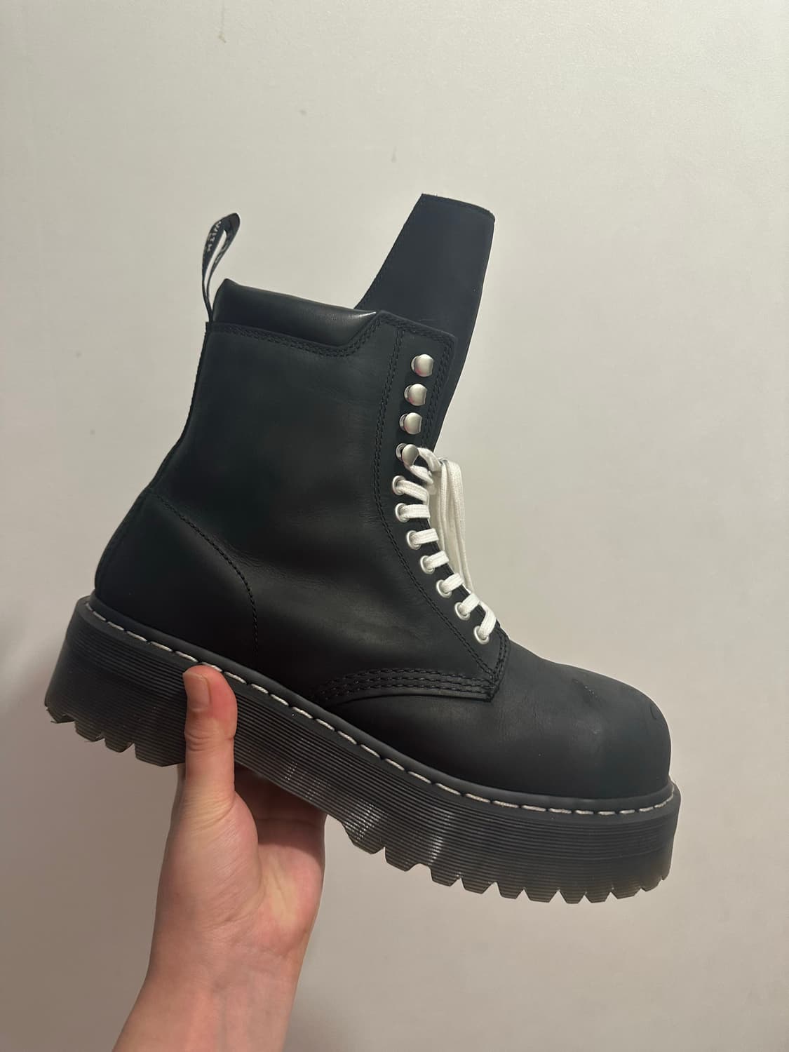 릭오웬스 닥터마틴 쿼드 솔 스틸 토 290 uk10 상품이미지1