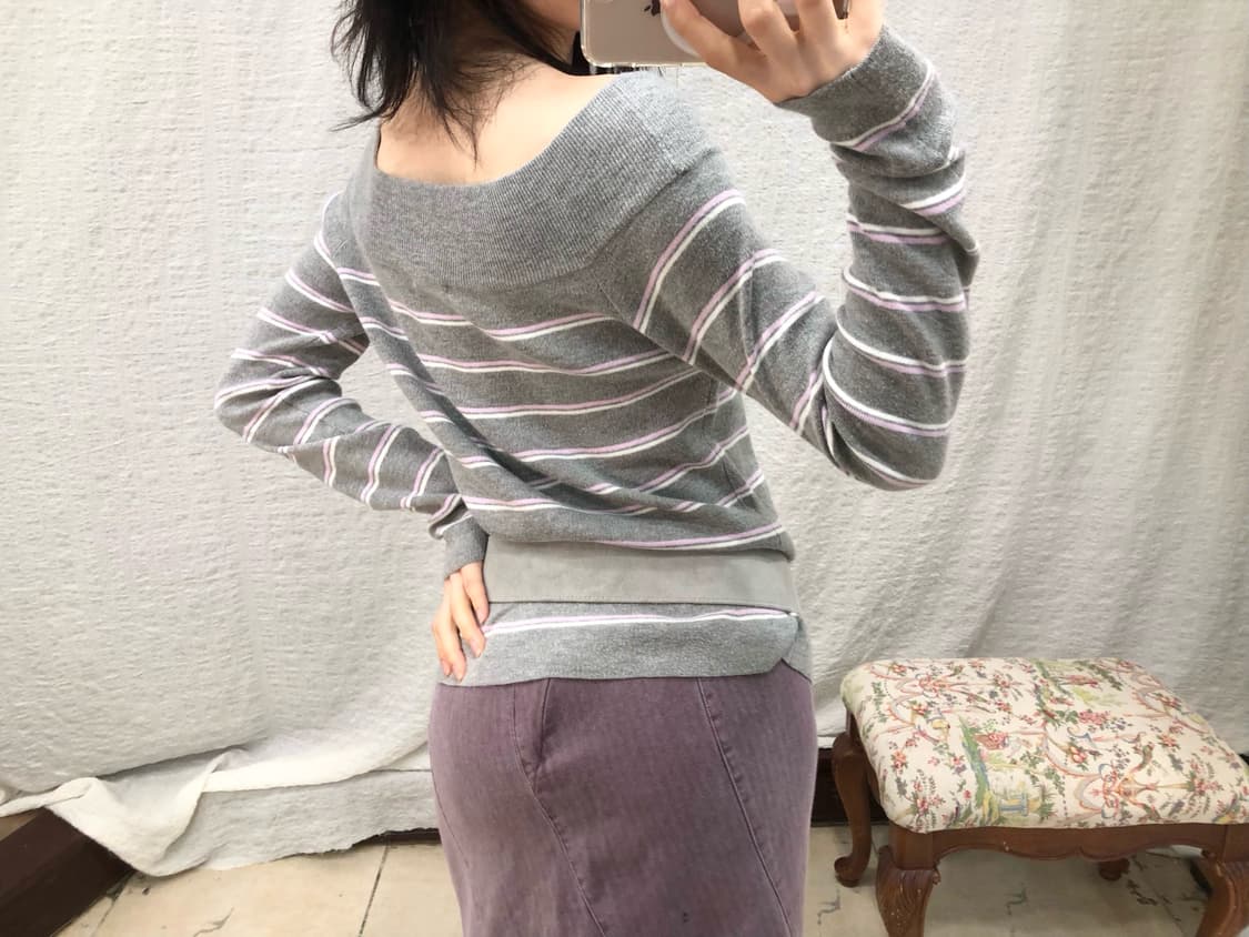 Lilac breeze off-shoulder knit 상품이미지2