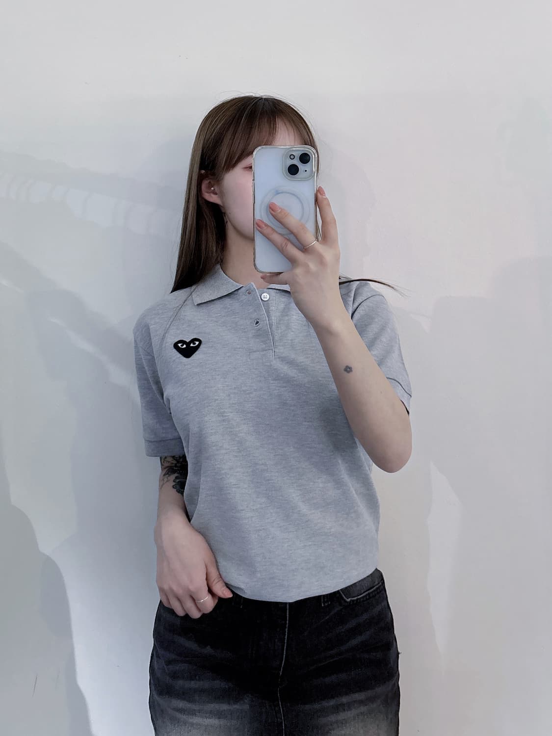 꼼데가르송 블랙와펜 반팔 카라티 상품이미지2