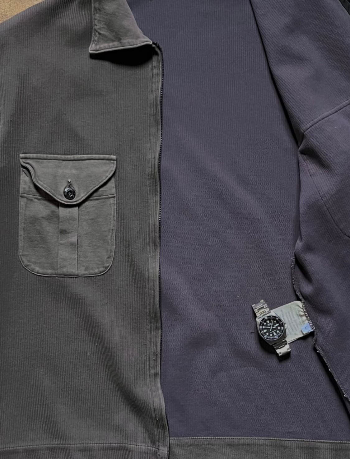 00SS 스톤아일랜드 그린 엣지 배지 립 니트 오버 셔츠 아카이브 상품이미지5