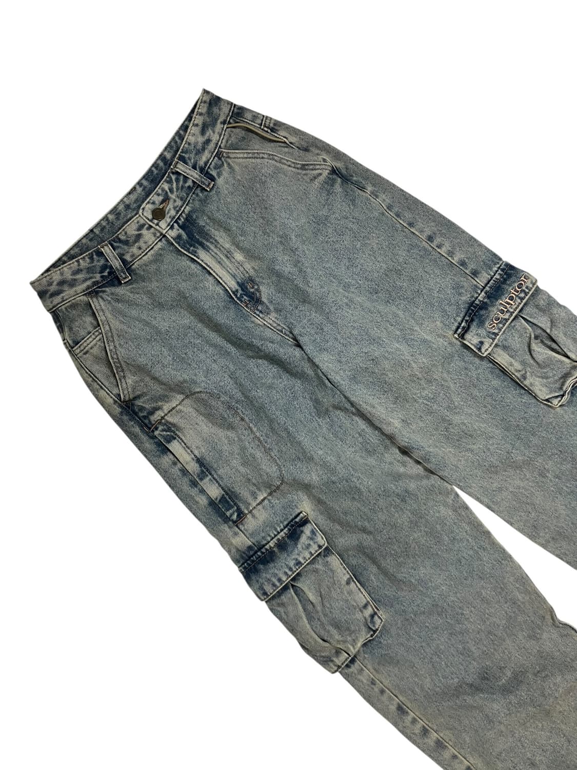 Sculptor 워싱 데님 카고 팬츠 S 상품이미지1