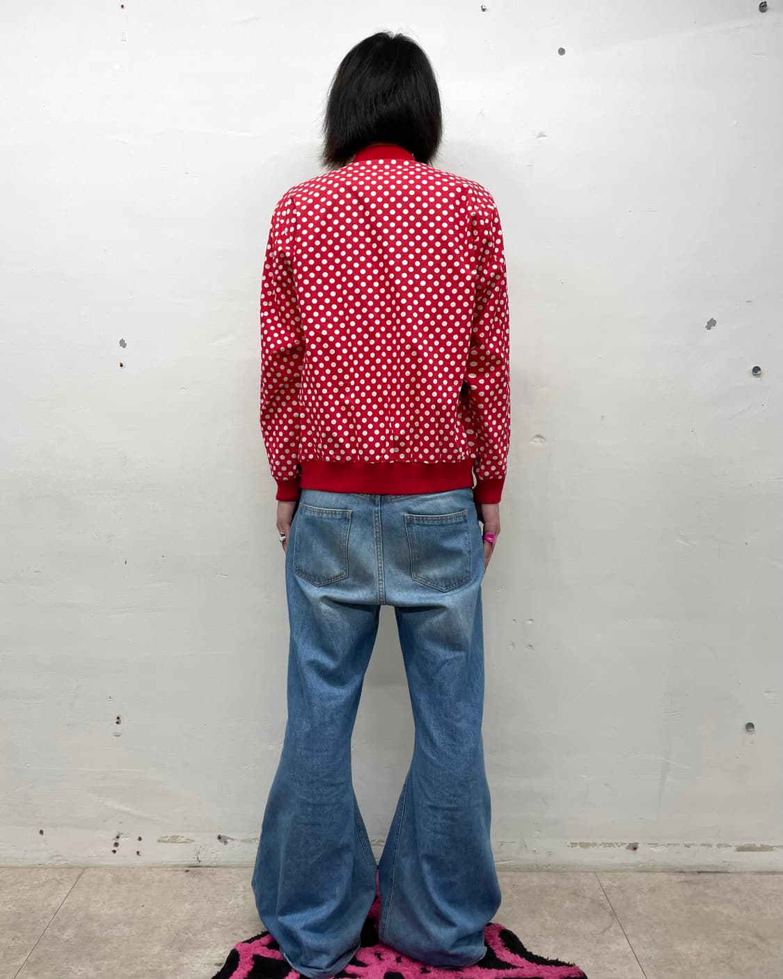 white dot red jumper 상품이미지5