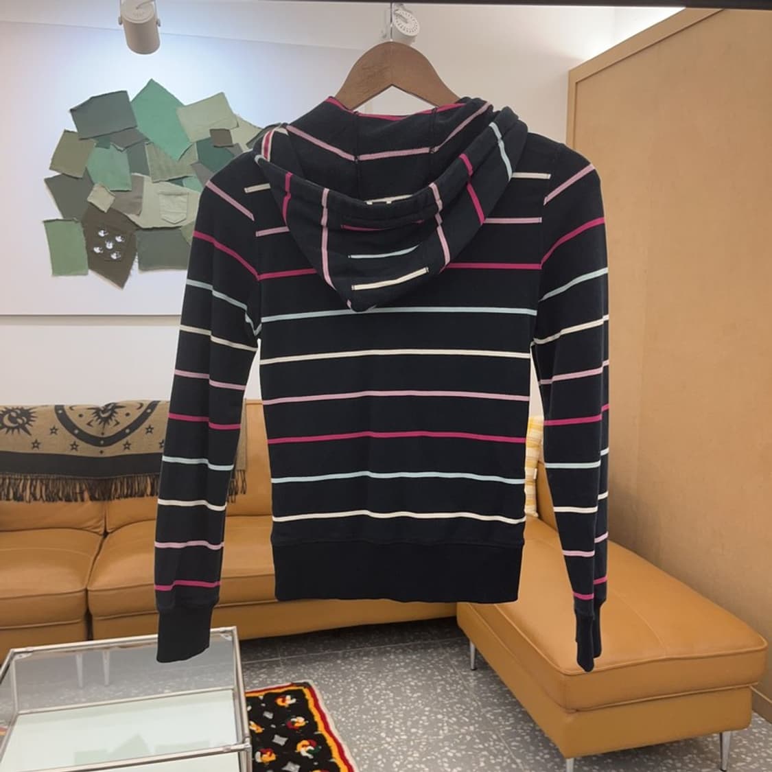 아디다스 자수로고 Y2K 스트라이프 후드집업 85 C06387 상품이미지4