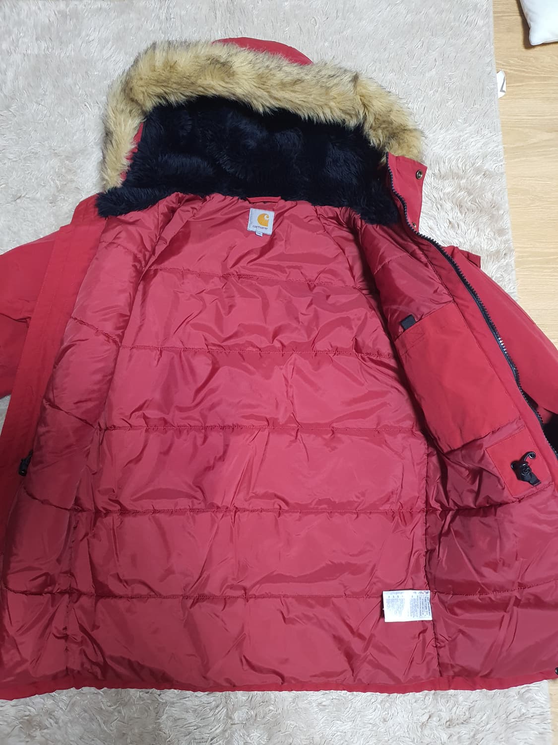 칼하트 앵커리지 파카 상태 굿 사이즈 XS  90 까지 가능 상품이미지3