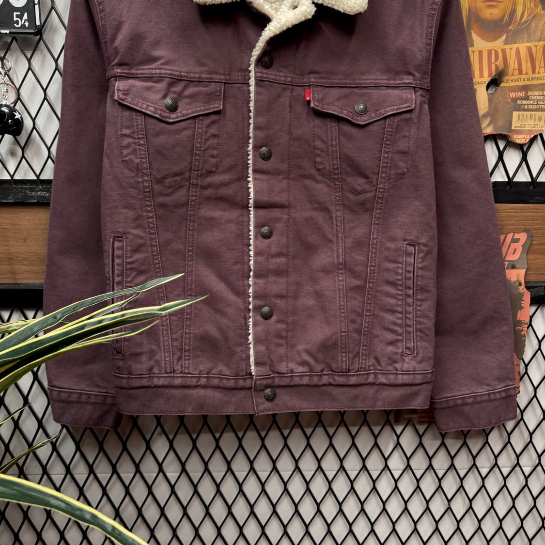 리바이스 타입 3 쉐르파 트러커 자켓 와인 S 상품이미지4