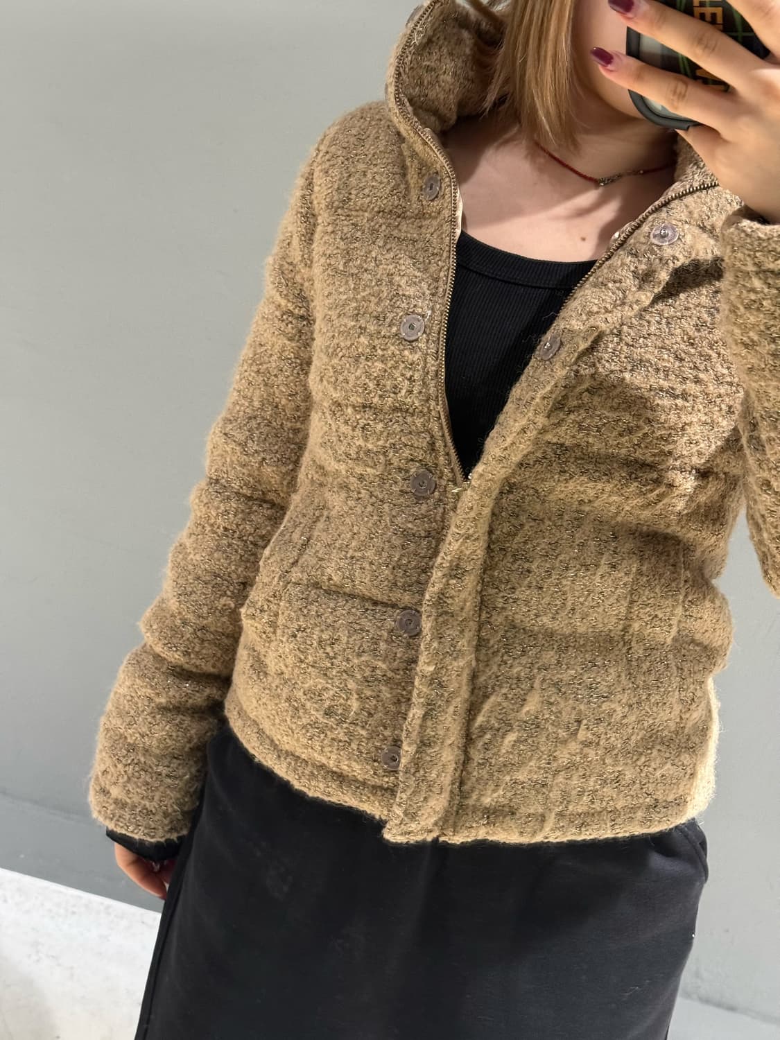 bokashi warm sand boucle padding 상품이미지5