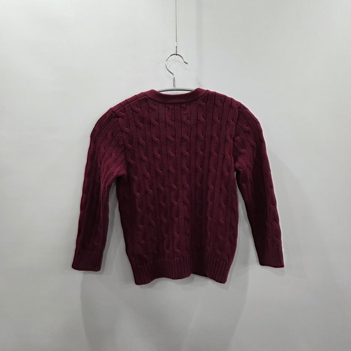 폴로랄프로렌 키즈 케이블 니트 가디건 버건디 5 상품이미지5
