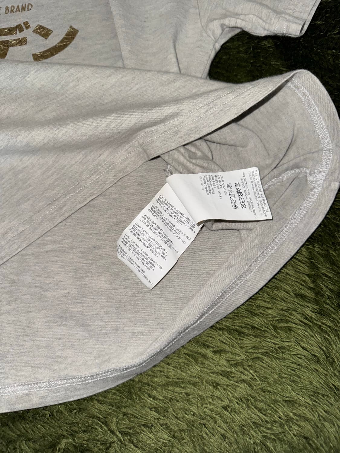 [S] 골든구스 17ss 립 앤 골드포일 재패니즈 레터링 티셔츠 멜란지 상품이미지7