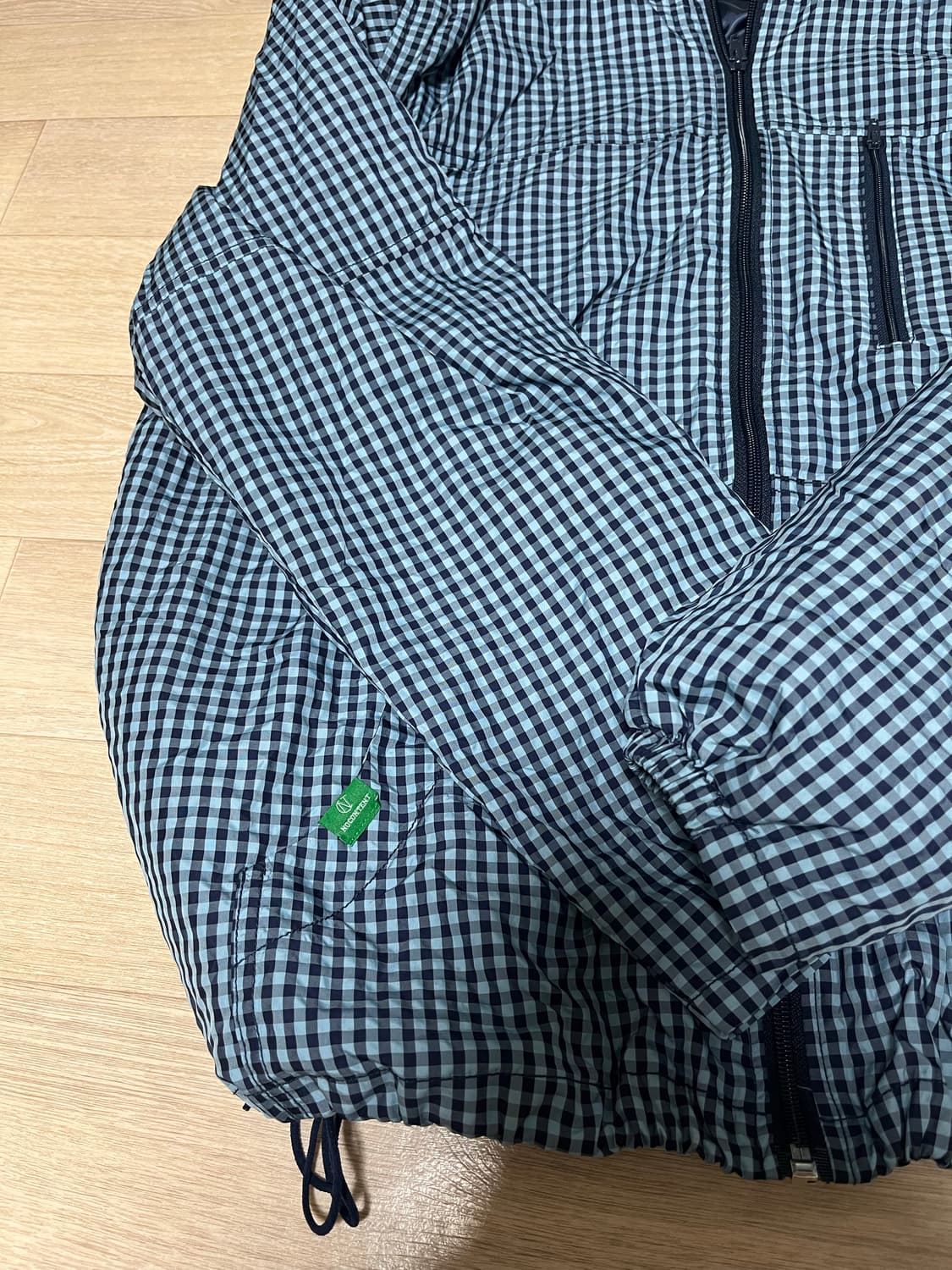 노컨텐츠 98.체크 후드 점퍼_블루체크 상품이미지3