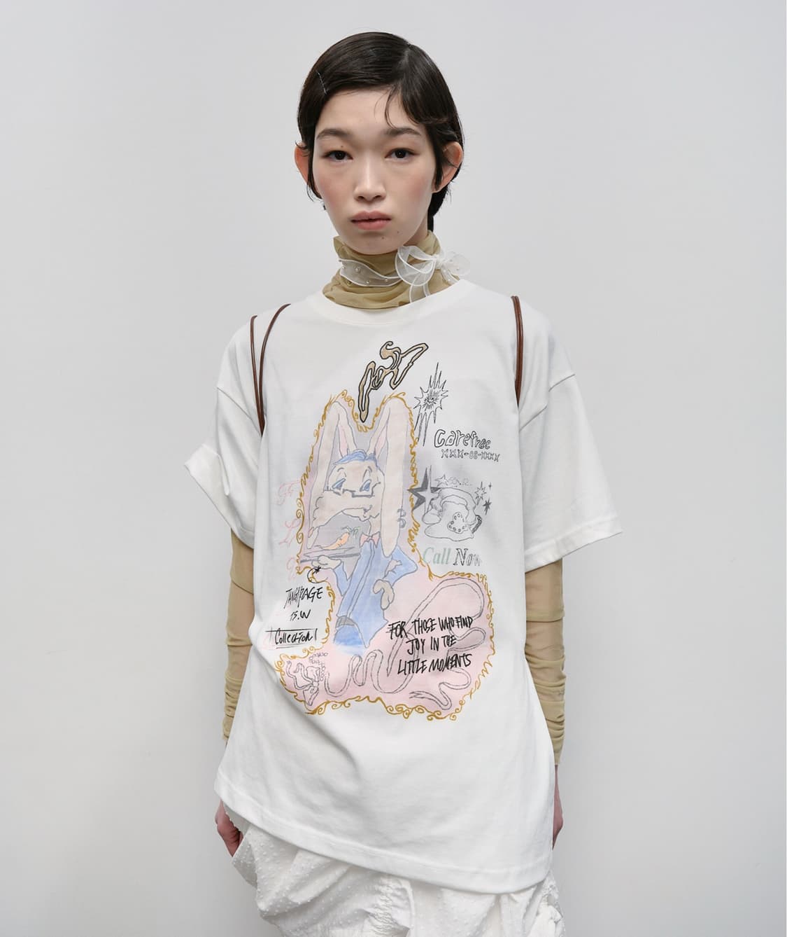 타입서비스 rabbit ruched top white 상품이미지1