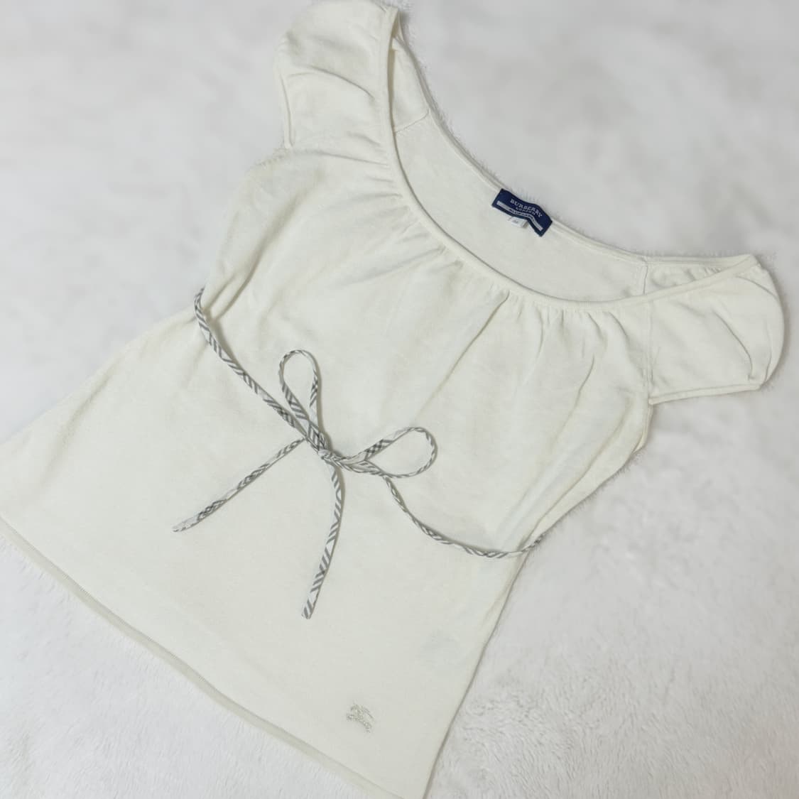 Burberry 버버리 블루라벨 모리걸 하구미 리본 퍼프 블라우스  상품이미지1