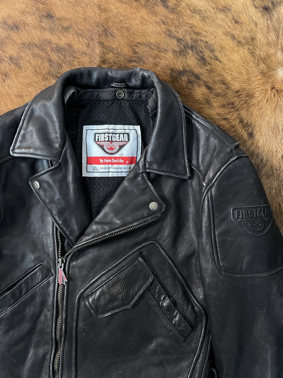 하인 게릭 더블 바이커 레더 자켓  상품이미지4